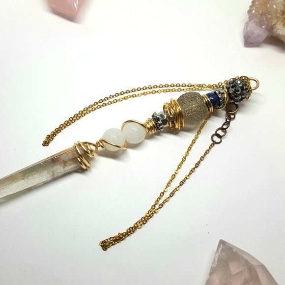 Clear Quartz Crystal Wand - Picture 4 of 9